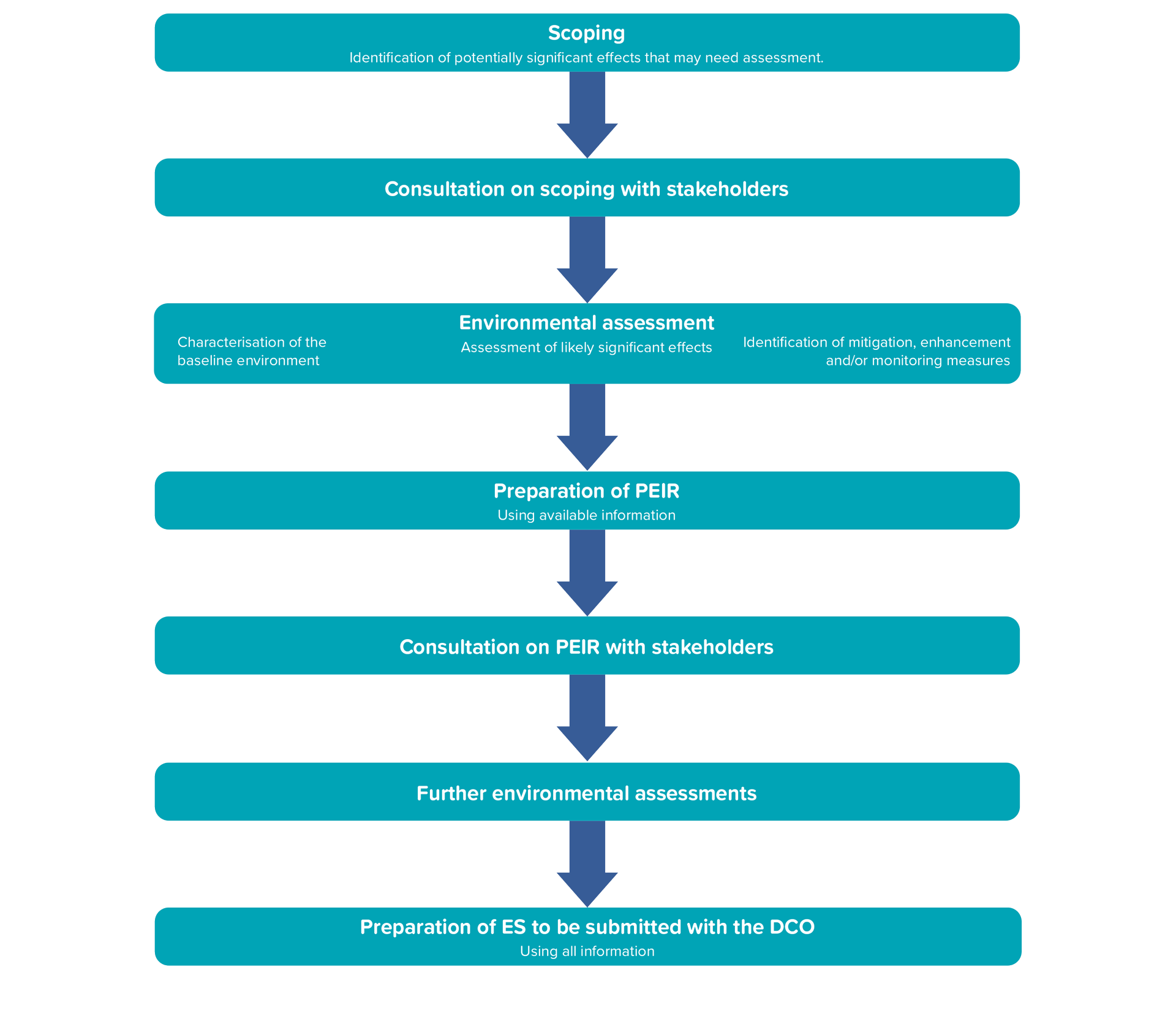 The stages of the DCO application